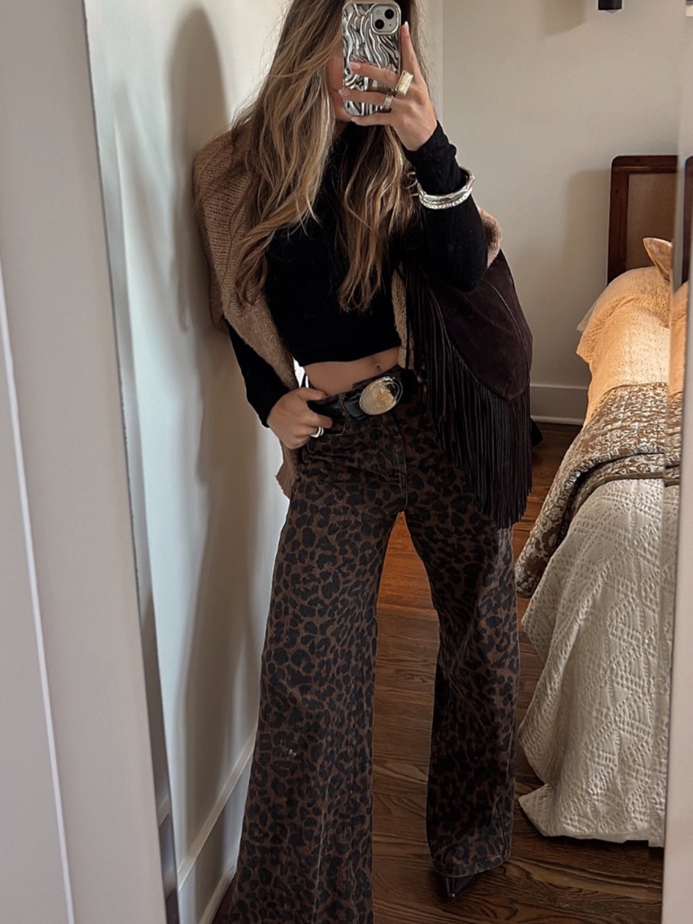 12th Tribe Midland Leopard Print Pant Size MM - Picture 2 of 3